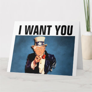 TARJETAS DE CUMPLEAÑOS DONALD TRUMP, TÍO SAM