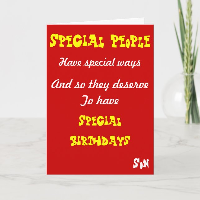 Tarjetas de cumpleaños especiales para personas e  (Anverso)