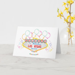Tarjetas de cumpleaños felices de Las Vegas