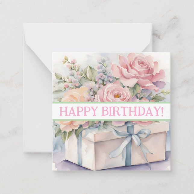 Tarjetas de cumpleaños felices, lindas, ¡abastecet (Anverso)