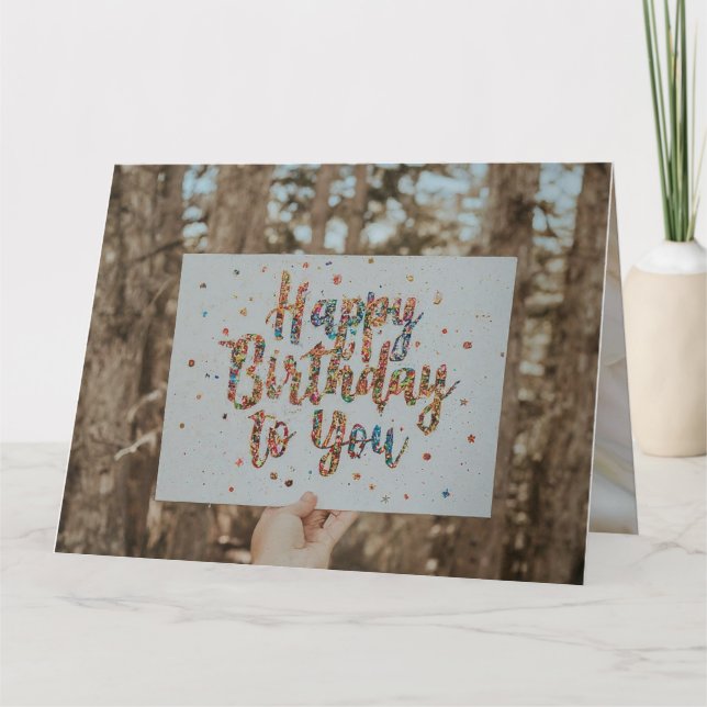 Tarjetas de cumpleaños felices para personalizable (Anverso)