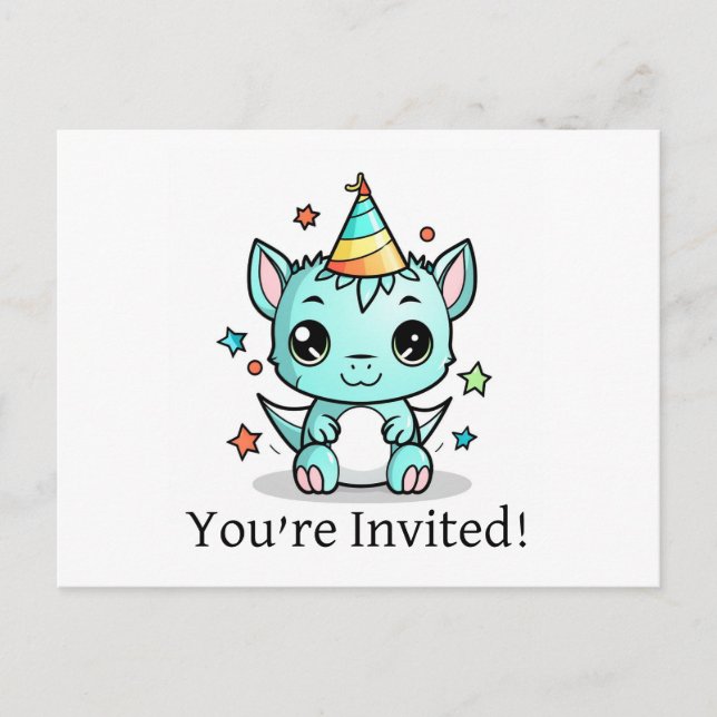 Tarjetas de cumpleaños felicitaciones estás invita (Anverso)