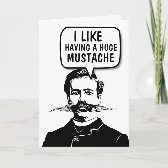 TARJETAS DE CUMPLEAÑOS FUNNY MUSTACHE (Anverso)