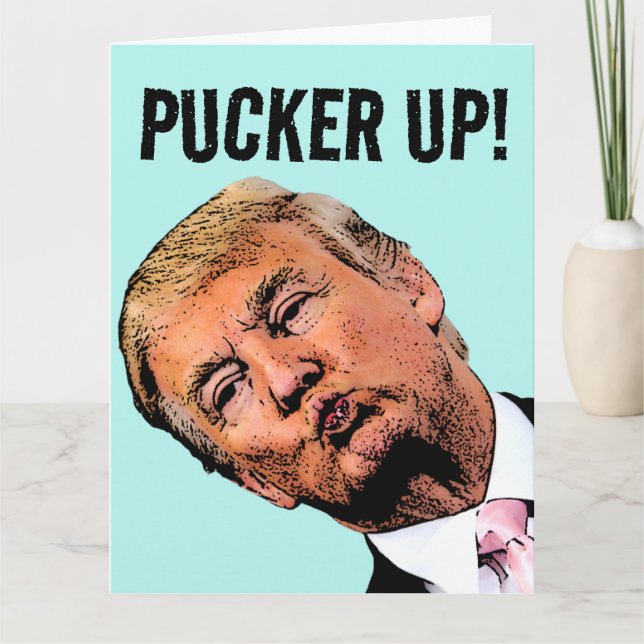 TARJETAS DE CUMPLEAÑOS GIGANTES DE DONALD TRUMP (Anverso)