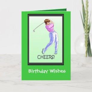 Tarjetas de cumpleaños Golfing, golfista de la
