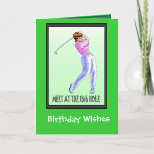 Tarjetas de cumpleaños Golfing, jugador de la