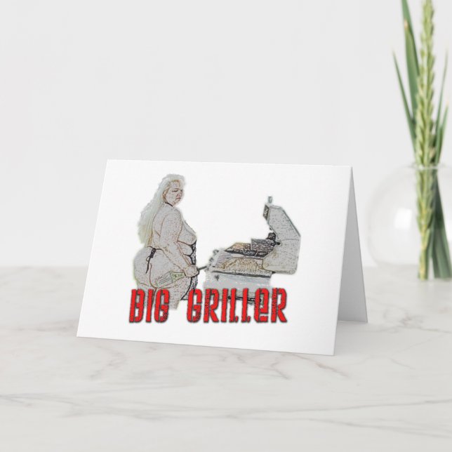 Tarjetas de cumpleaños grandes del Griller del (Anverso)