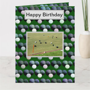 Tarjetas de cumpleaños grandes para césped verde, 