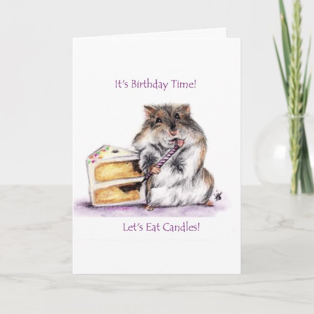 Tarjetas de cumpleaños (Hamster) (Anverso)