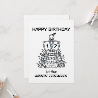 Tarjetas de cumpleaños hechas a mano Doodle para n