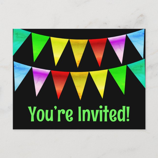 tarjetas de cumpleaños invitándote (Anverso)