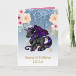 Tarjetas de cumpleaños Lilibet - Princess Unicorns