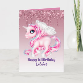 Tarjetas de cumpleaños Lilibet - Princess Unicorns