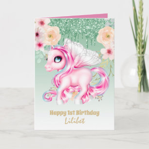 Tarjetas de cumpleaños Lilibet - Princess Unicorns