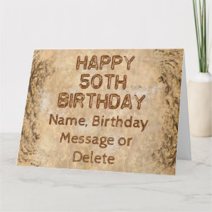 Tarjetas de cumpleaños número 50 personalizadas rú