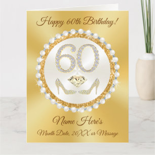 Tarjetas de cumpleaños número 60 personalizadas pa