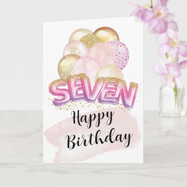 Tarjetas de cumpleaños para Chica de 7 años (Orquídea)