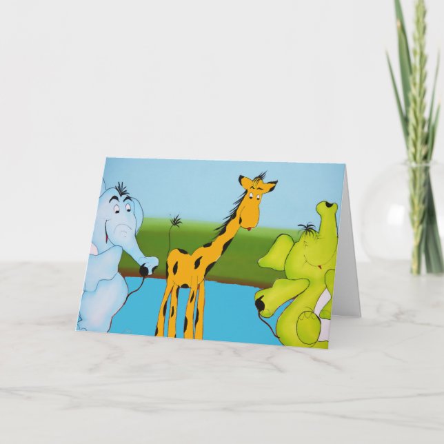Tarjetas de cumpleaños para el tema Fiesta de la j (Anverso)