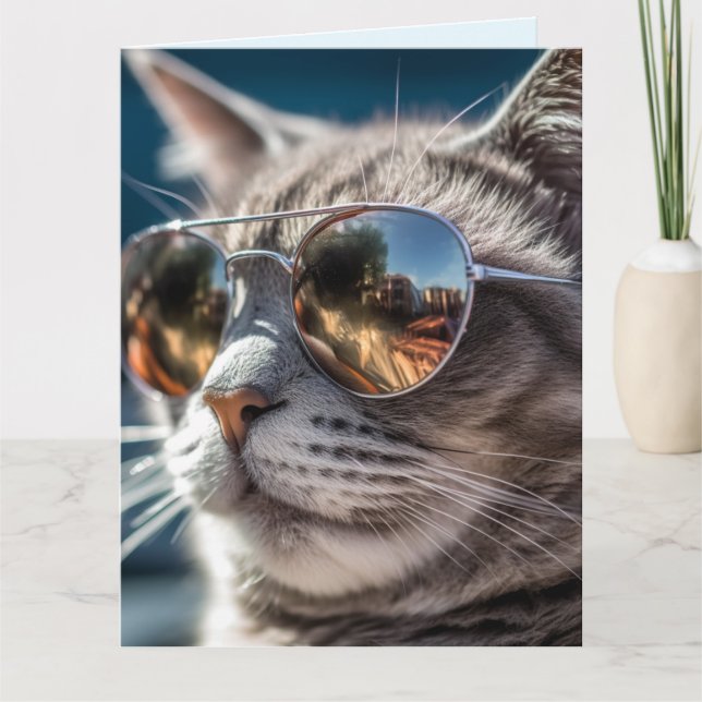 TARJETAS DE CUMPLEAÑOS PARA GATOS GENIALES (Anverso)