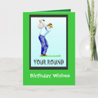 Tarjetas de cumpleaños para jugar golf, despedirse