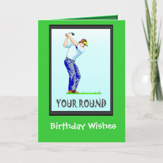 Tarjetas de cumpleaños para jugar golf, despedirse