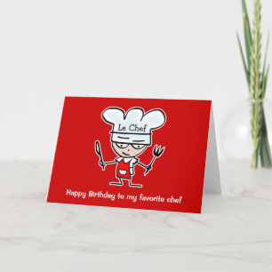 Tarjetas de cumpleaños para los cocineros y los