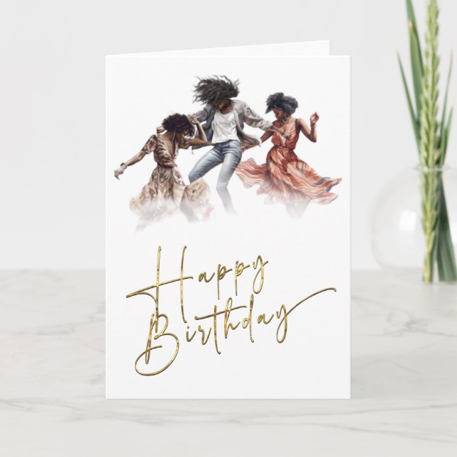 Tarjetas de cumpleaños para mujer afroamericana (Anverso)