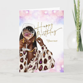 Tarjetas de cumpleaños para mujer afroamericana