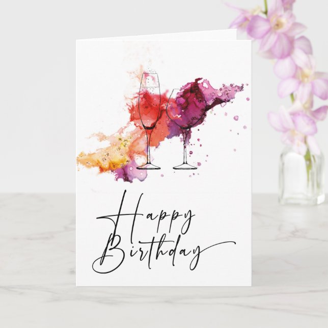 Tarjetas de cumpleaños para mujer o hombre (Orquídea)