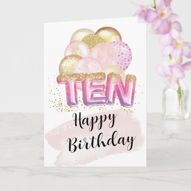 Tarjetas de cumpleaños para niña de 10 años (Orquídea)