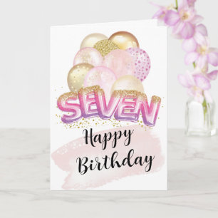 Tarjetas de cumpleaños para niña de 7 años
