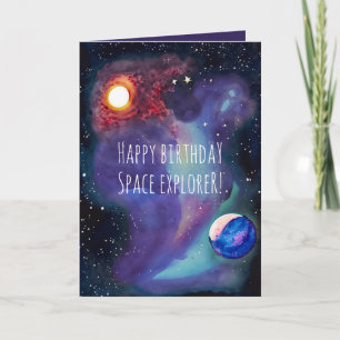 Tarjetas de cumpleaños para niños que aman el espa