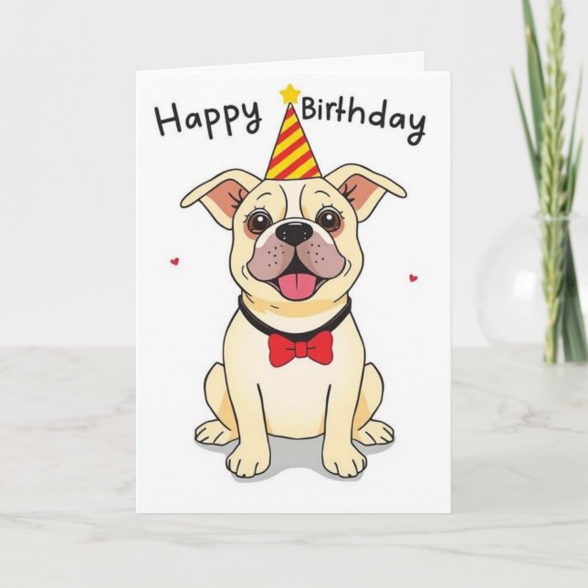 tarjetas de cumpleaños para perros divertidos (Anverso)