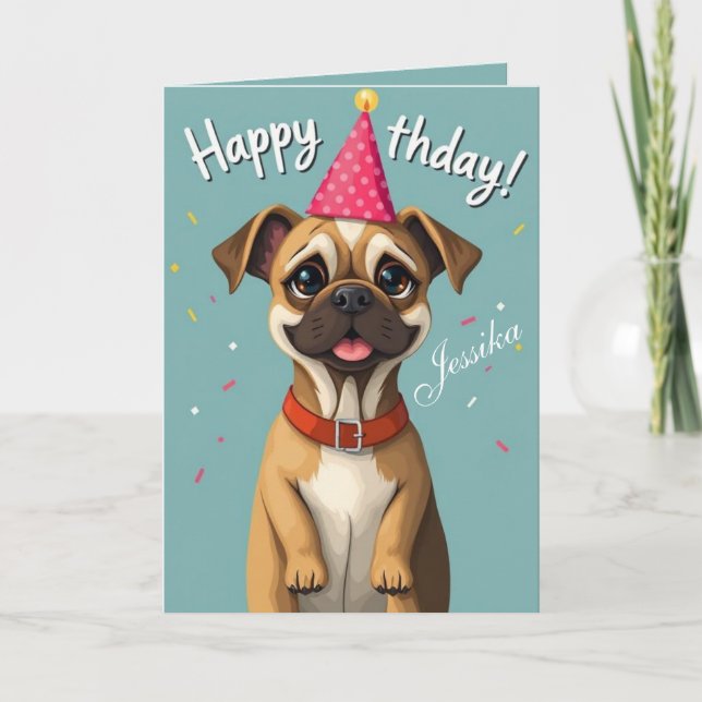 tarjetas de cumpleaños para perros divertidos (Anverso)