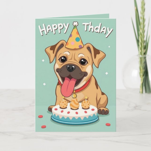 tarjetas de cumpleaños para perros divertidos (Anverso)
