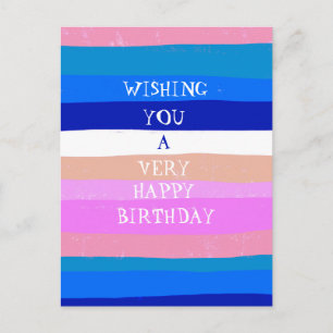 Tarjetas de Cumpleaños Personalizadas con Rayas Co