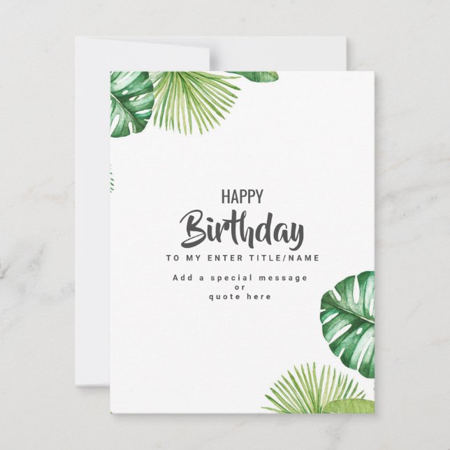 Tarjetas de cumpleaños personalizadas -Creador de  (Anverso)