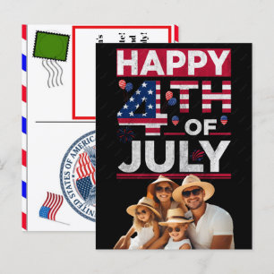 Tarjetas de cumpleaños personalizadas del 4 de jul