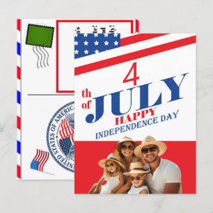 Tarjetas de cumpleaños personalizadas del 4 de jul