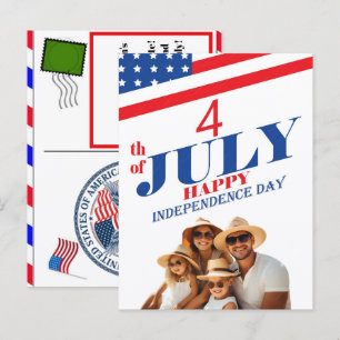 Tarjetas de cumpleaños personalizadas del 4 de jul