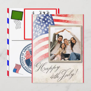 Tarjetas de cumpleaños personalizadas del 4 de jul