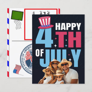 Tarjetas de cumpleaños personalizadas del 4 de jul