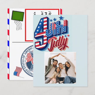 Tarjetas de cumpleaños personalizadas del 4 de jul