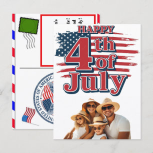 Tarjetas de cumpleaños personalizadas del 4 de jul