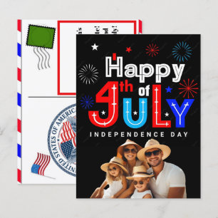 Tarjetas de cumpleaños personalizadas del 4 de jul