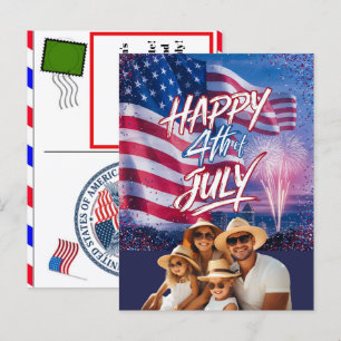 Tarjetas de cumpleaños personalizadas del 4 de jul