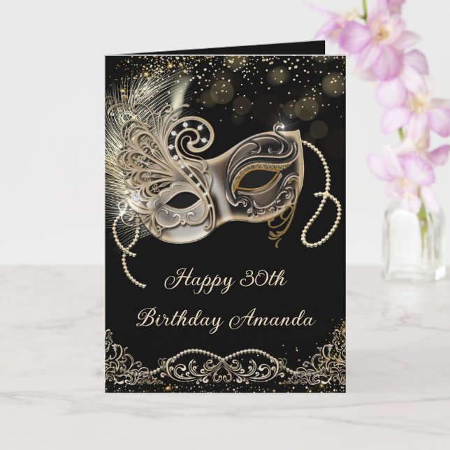 Tarjetas de cumpleaños personalizadas para mujer (Orquídea)
