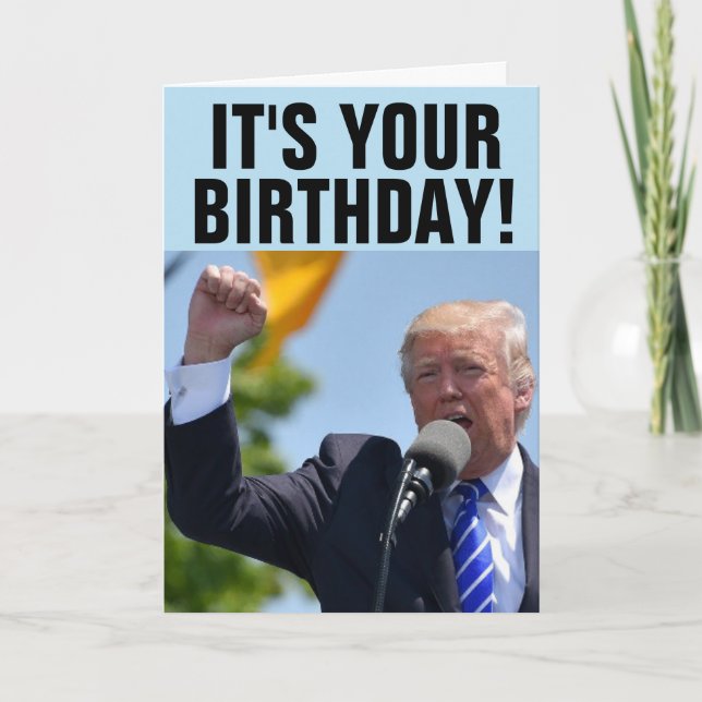 TARJETAS DE CUMPLEAÑOS TREMENDAS DE DONALD TRUMP (Anverso)