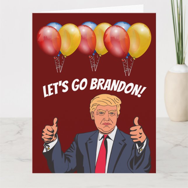 TARJETAS DE CUMPLEAÑOS VAMOS BRANDON TRUMP CARDS (Anverso)
