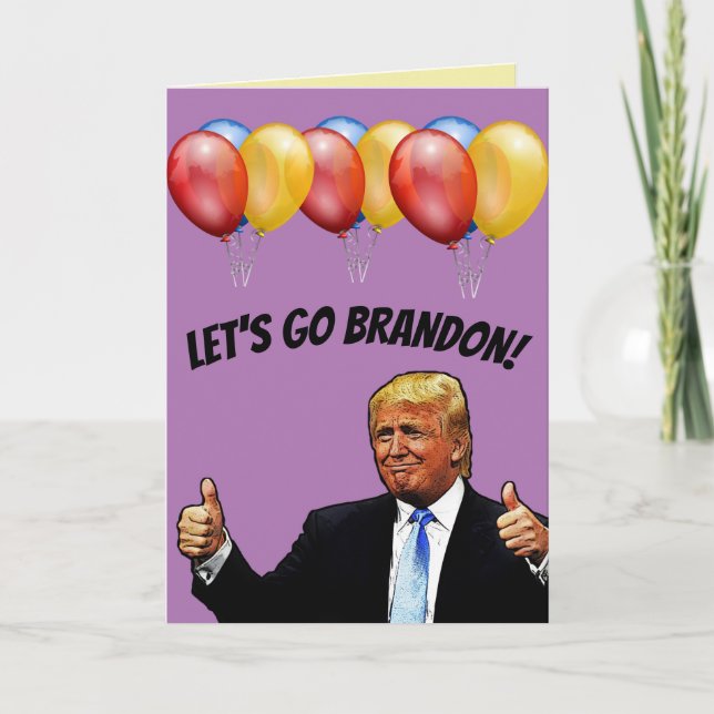 TARJETAS DE CUMPLEAÑOS VAMOS BRANDON TRUMP TARJETA (Anverso)